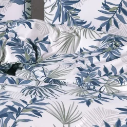 Set copripiumino matrimoniale e federe 220x240cm verde blu Himba