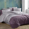 Set copripiumino matrimoniale e federe 220x240cm lilla viola Sarah