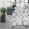 Set copripiumino singolo e federa 140x200cm bianco grigio Ingrid