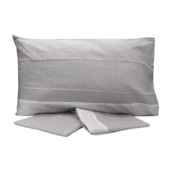 Set lenzuola letto alla francese in cotone grigio Freedom