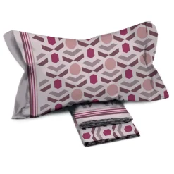 Set lenzuola letto alla francese in cotone fantasia greca Apple