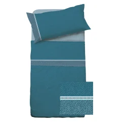 Set lenzuola letto singolo in cotone petrolio Freedom