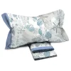 Set lenzuola matrimoniale in cotone fantasia mare bordo azzurro Spada