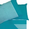 Set lenzuola matrimoniali con 4 federe in cotone turchese Strudel