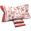 Set lenzuola matrimoniali in cotone fantasia coralli arancio Mousse