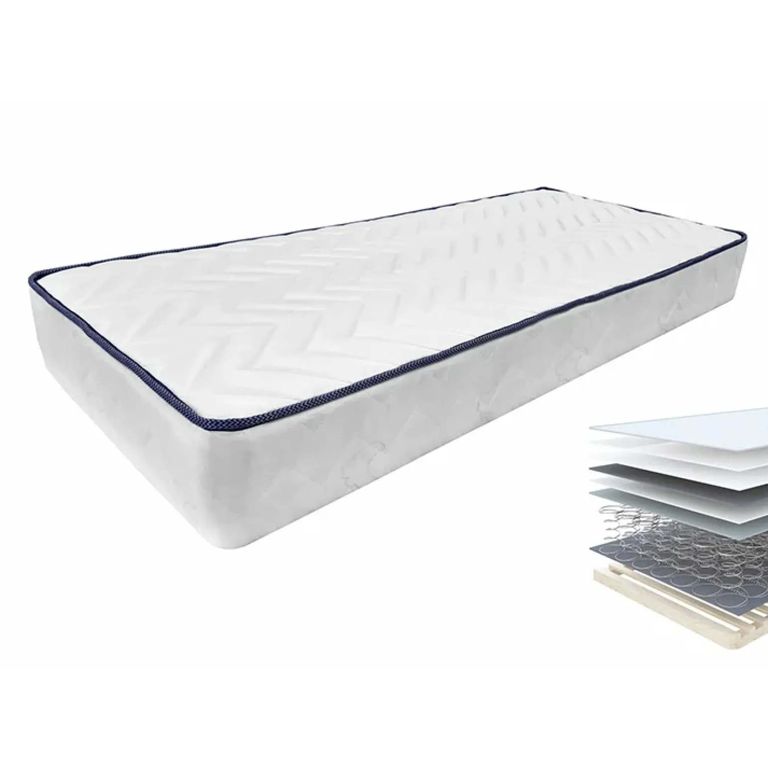 Set materasso singolo con rete a doghe 90x200cm Elisir Gihome®