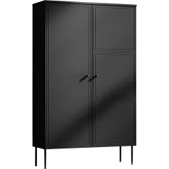 Set mobili soggiorno completo nero opaco Stark 1