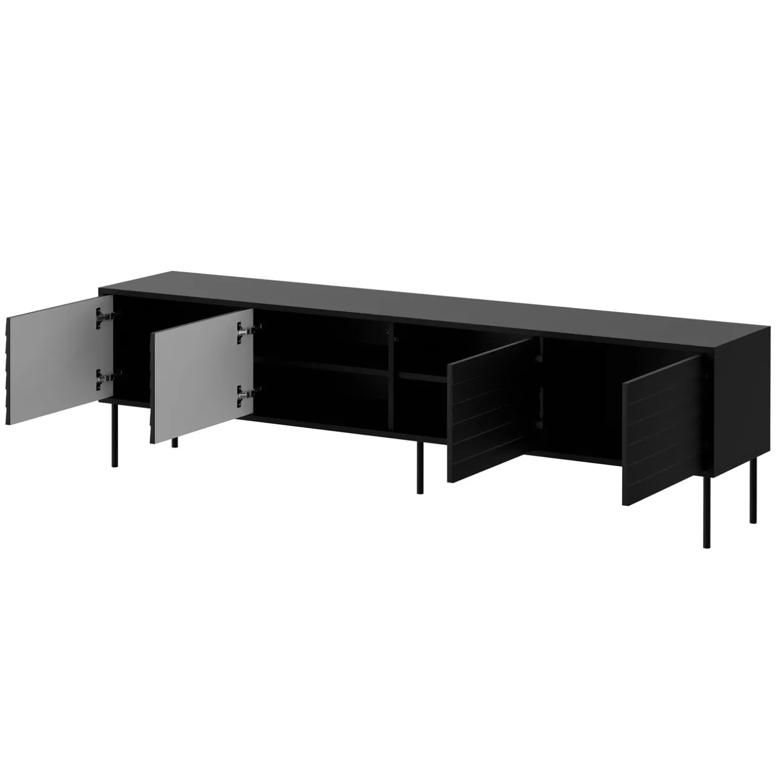 Set mobili soggiorno completo moderno nero Wild