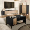 Set mobili soggiorno completo rovere nero Duble