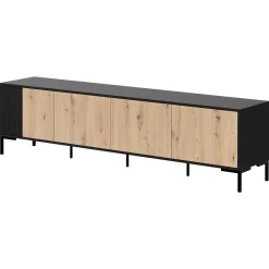 Set mobili soggiorno completo rovere nero Duble