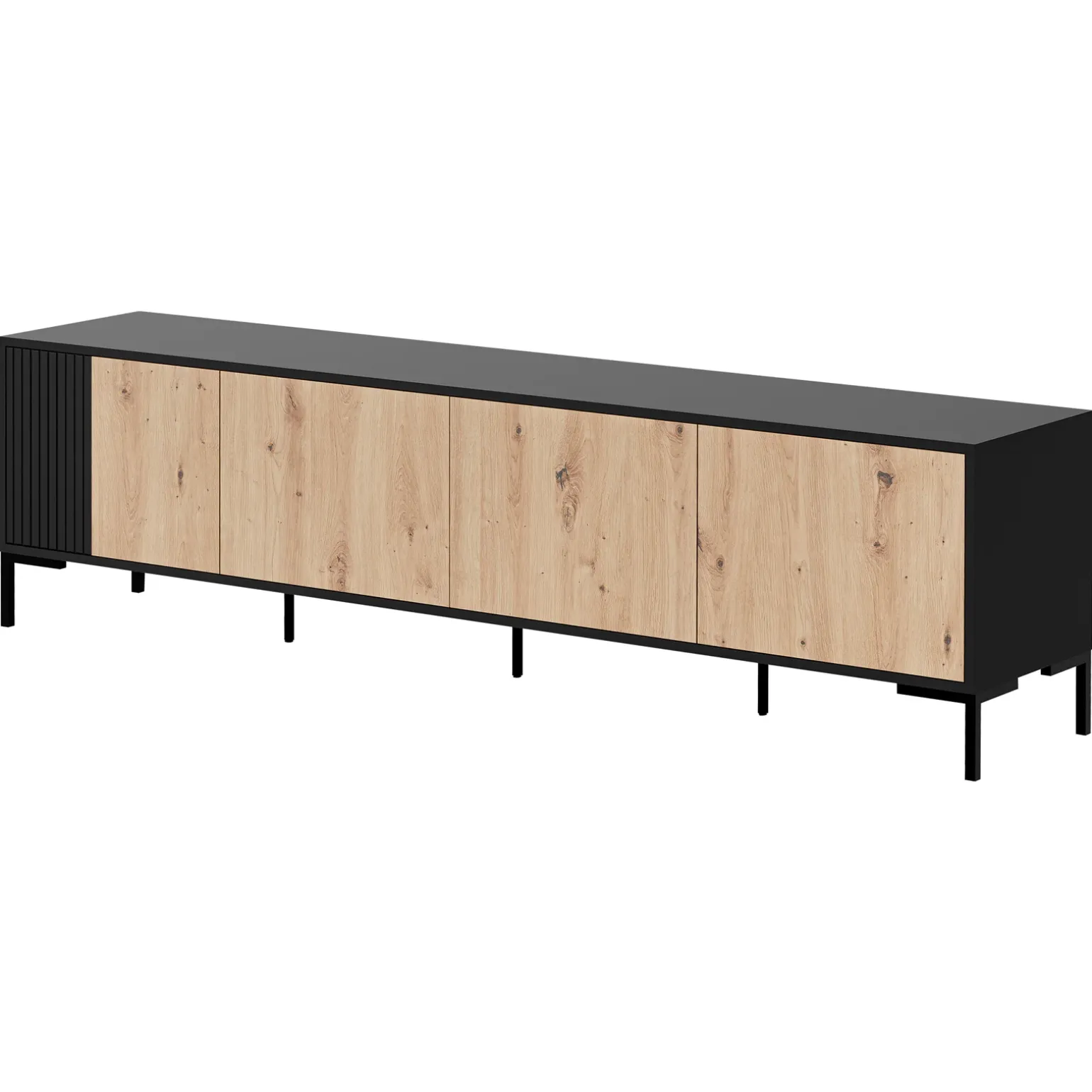 Set mobili soggiorno completo rovere nero Duble