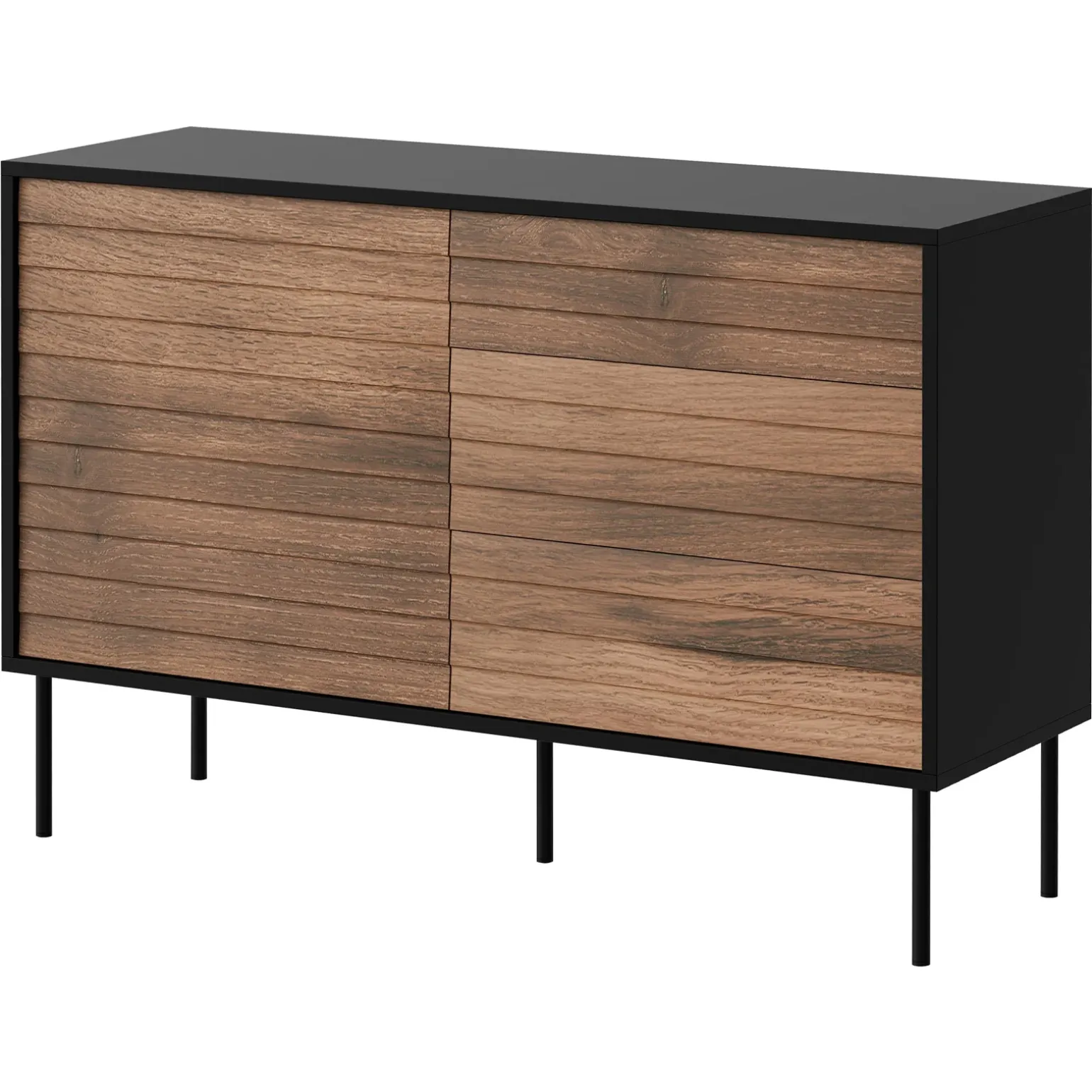 Set mobili soggiorno completo moderno noce nero Wild 2