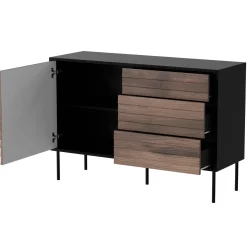 Set mobili soggiorno completo moderno noce nero Wild 2