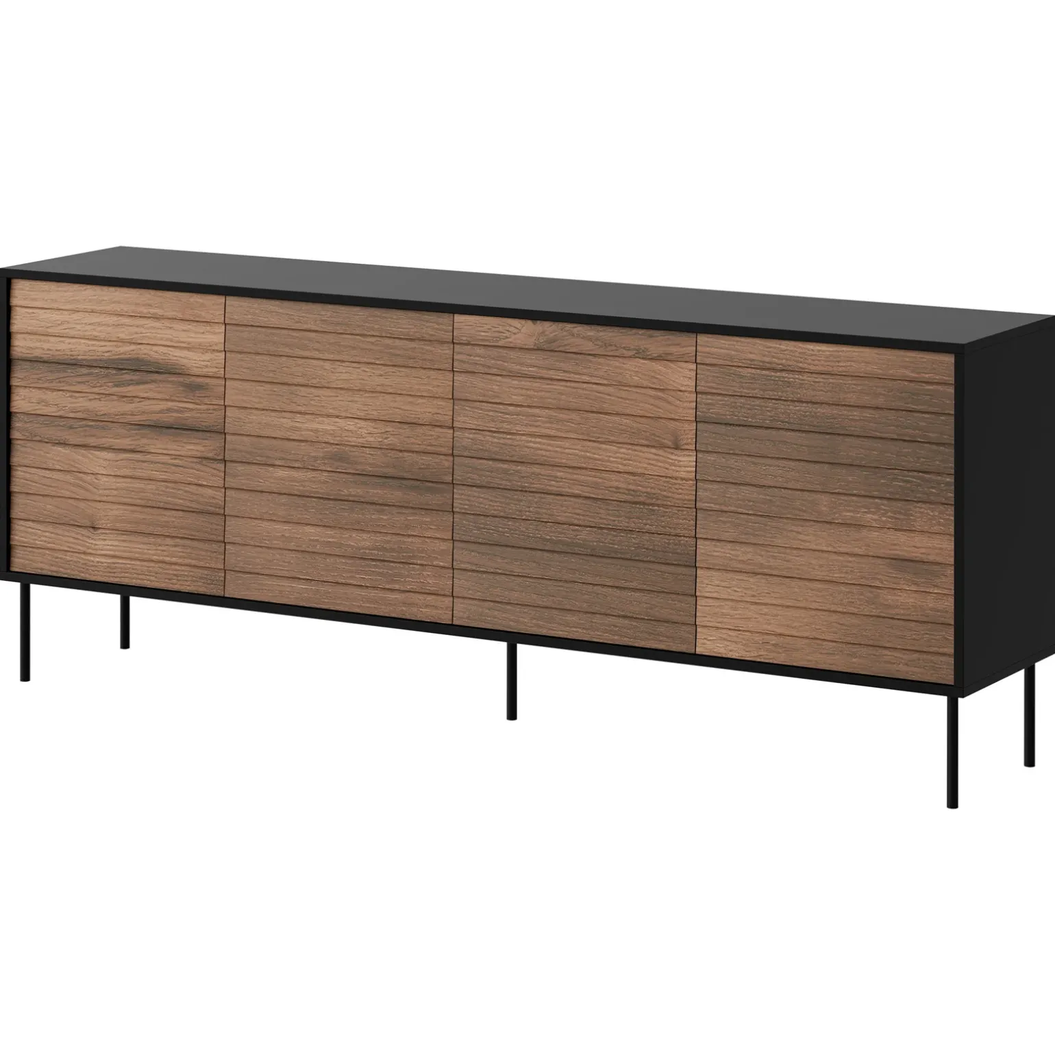 Set mobili soggiorno completo moderno noce nero Wild 2