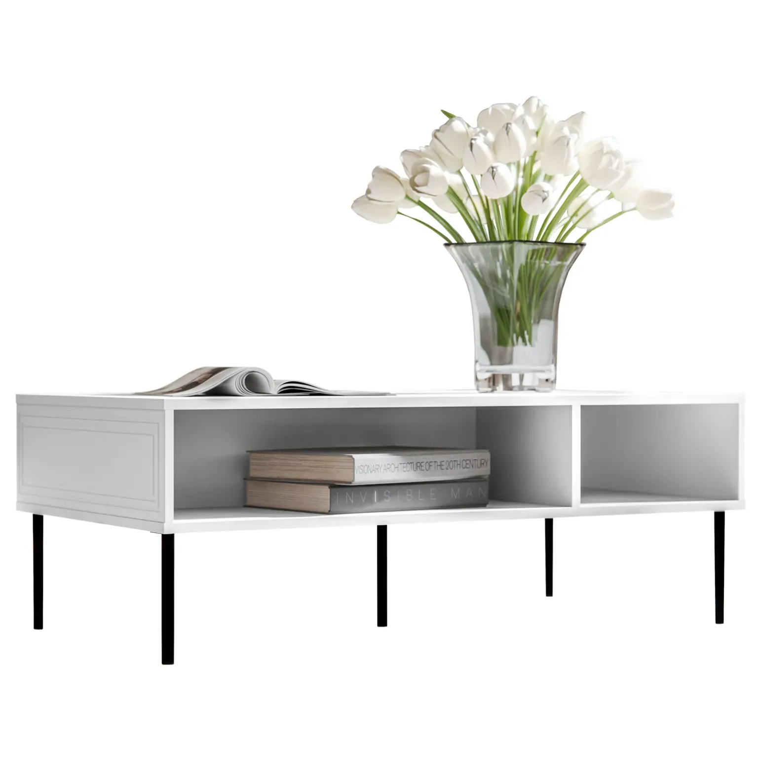 Set mobili soggiorno completo bianco opaco Stark 1