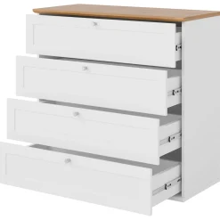 Set mobili soggiorno completo moderno bianco rovere Relaxio