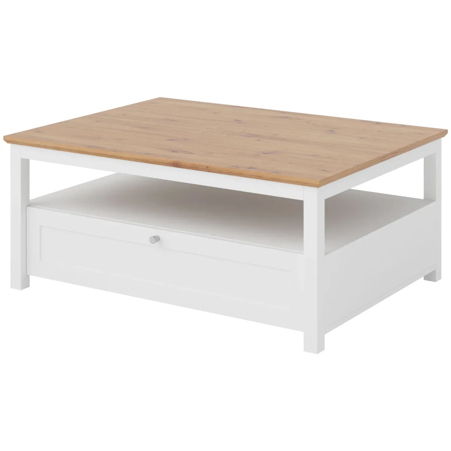 Set mobili soggiorno completo moderno bianco rovere Relaxio