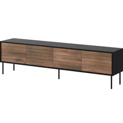 Set mobili soggiorno completo moderno noce nero Wild