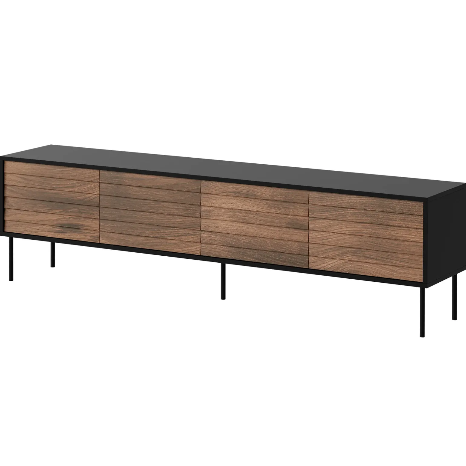 Set mobili soggiorno completo moderno noce nero Wild