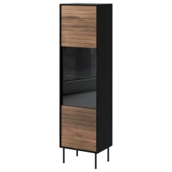 Set mobili soggiorno completo moderno noce nero Wild