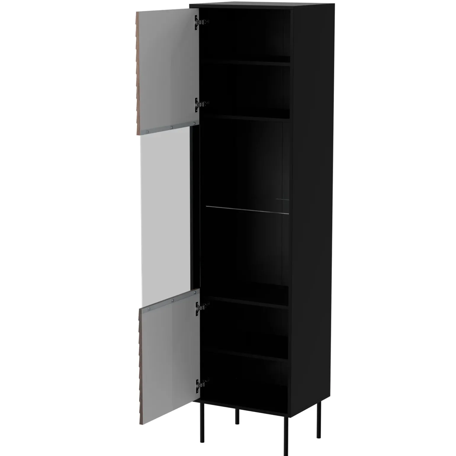 Set mobili soggiorno completo moderno noce nero Wild