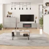 Set mobili soggiorno completo con frontali cannettati beige Ziggy 5
