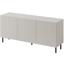 Set mobili soggiorno completo con frontali cannettati beige Ziggy 2