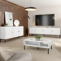 Set mobili soggiorno completo bianco opaco Stark 2