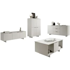 Set mobili soggiorno completo grigio Stone