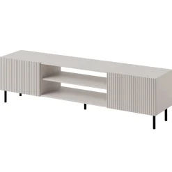 Set mobili soggiorno completo con frontali cannettati beige Ziggy 4