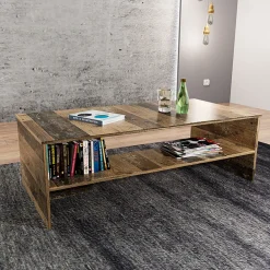 Set mobili soggiorno completo industrial legno vecchio antico West Gihome®