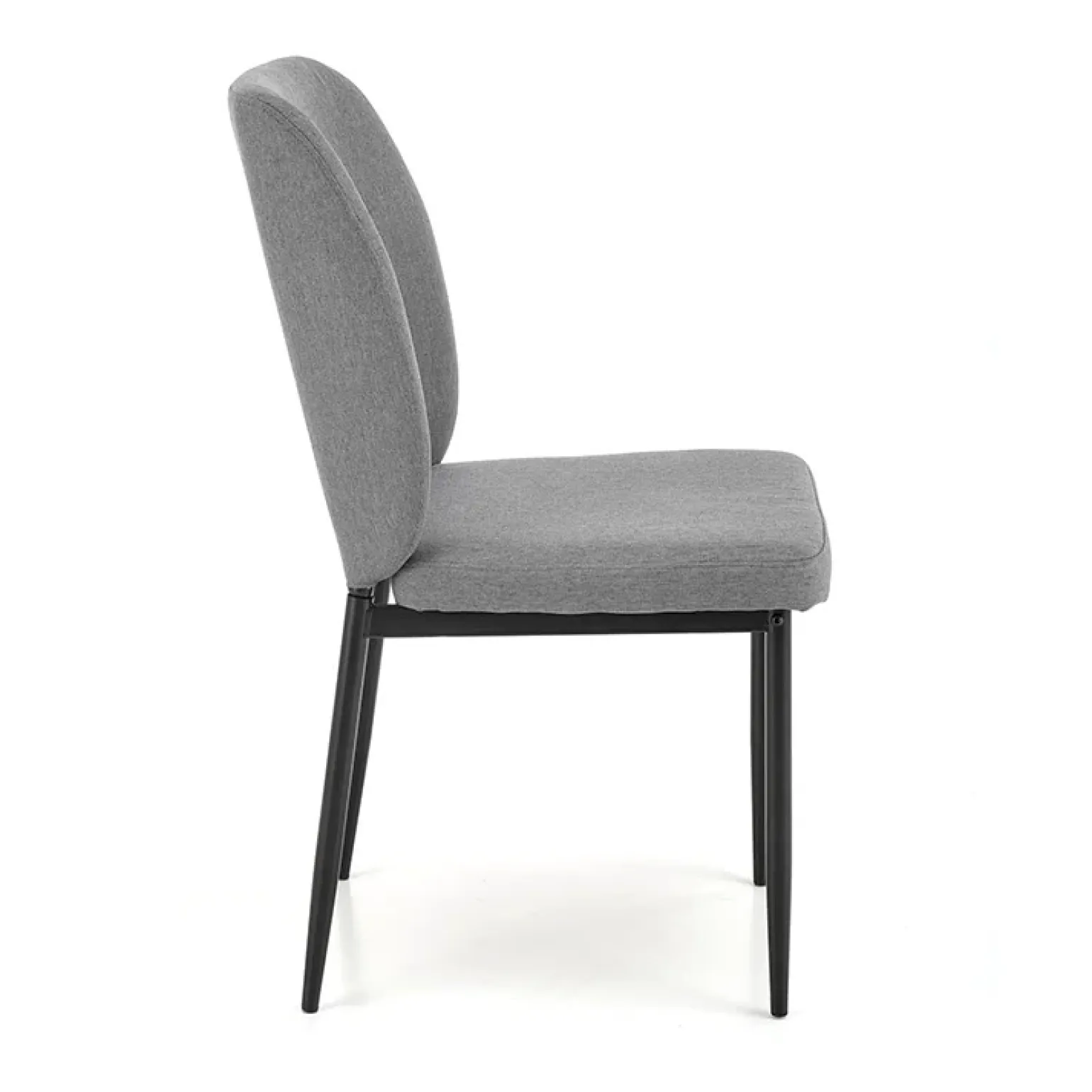 Set tavolo 110/170cm + 4 sedie imbottite grigio nero Albani