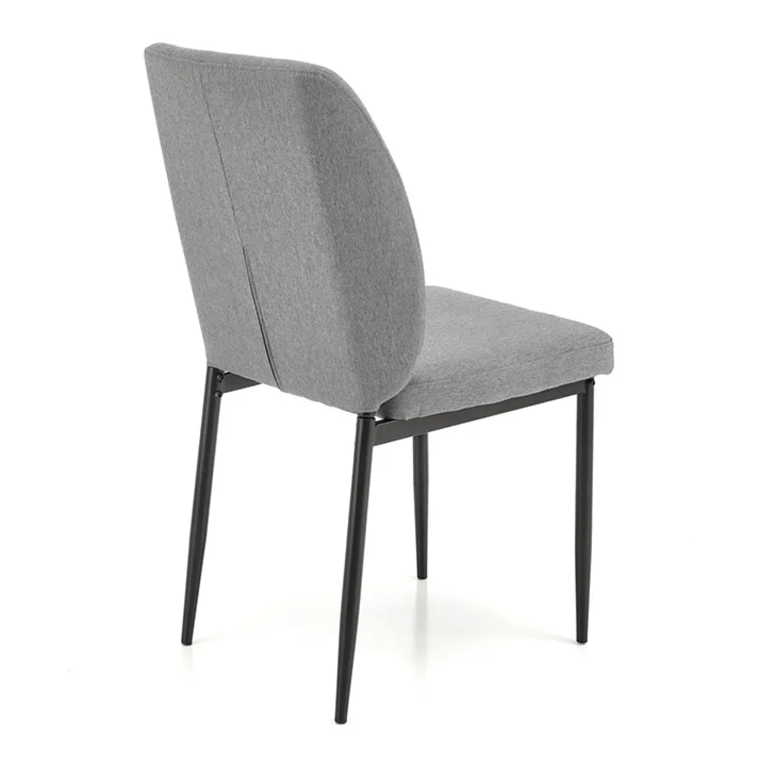 Set tavolo 110/170cm + 4 sedie imbottite grigio nero Albani