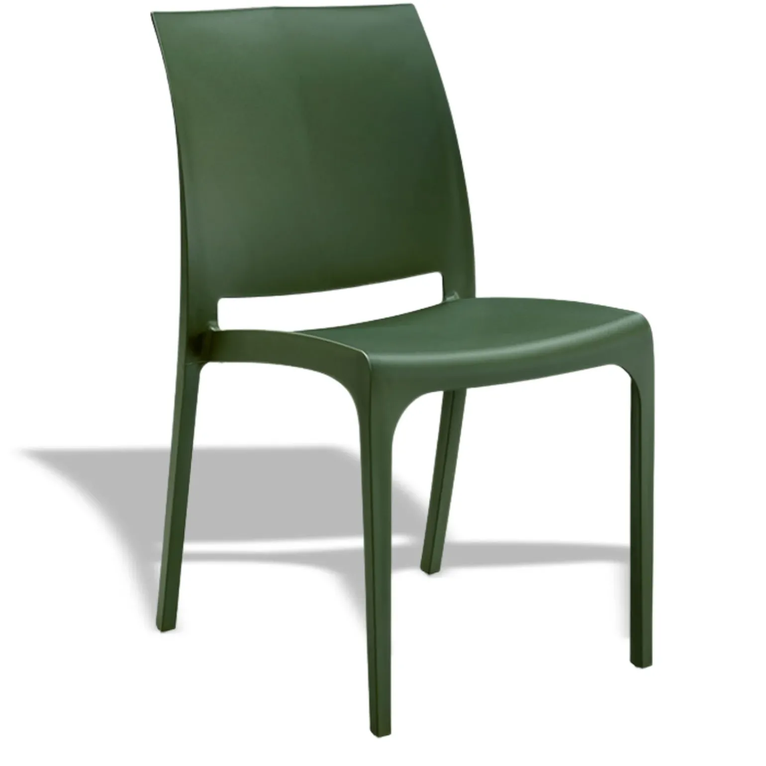 Set tavolo da giardino esterno dehors 150x90 cm antracite + 4 sedie verde Coral