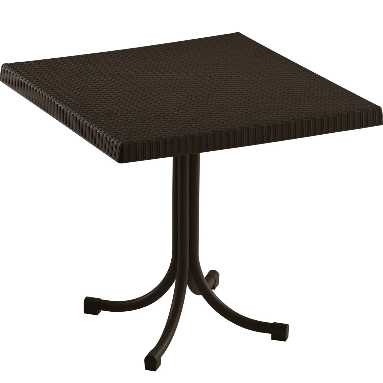 Set tavolo 80x80cm + 2 sedie da giardino polipropilene marrone Blossom
