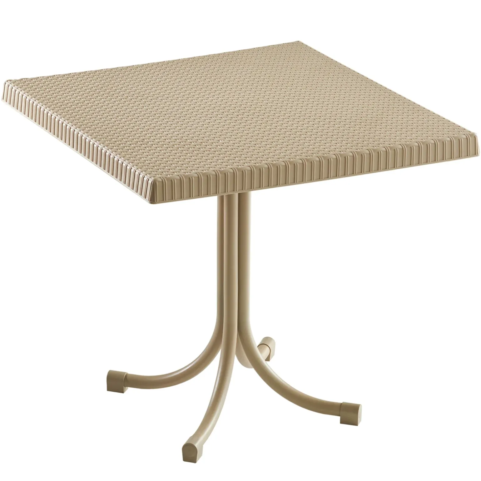Set tavolo 80x80cm + 2 sedie da giardino polipropilene tortora Blossom
