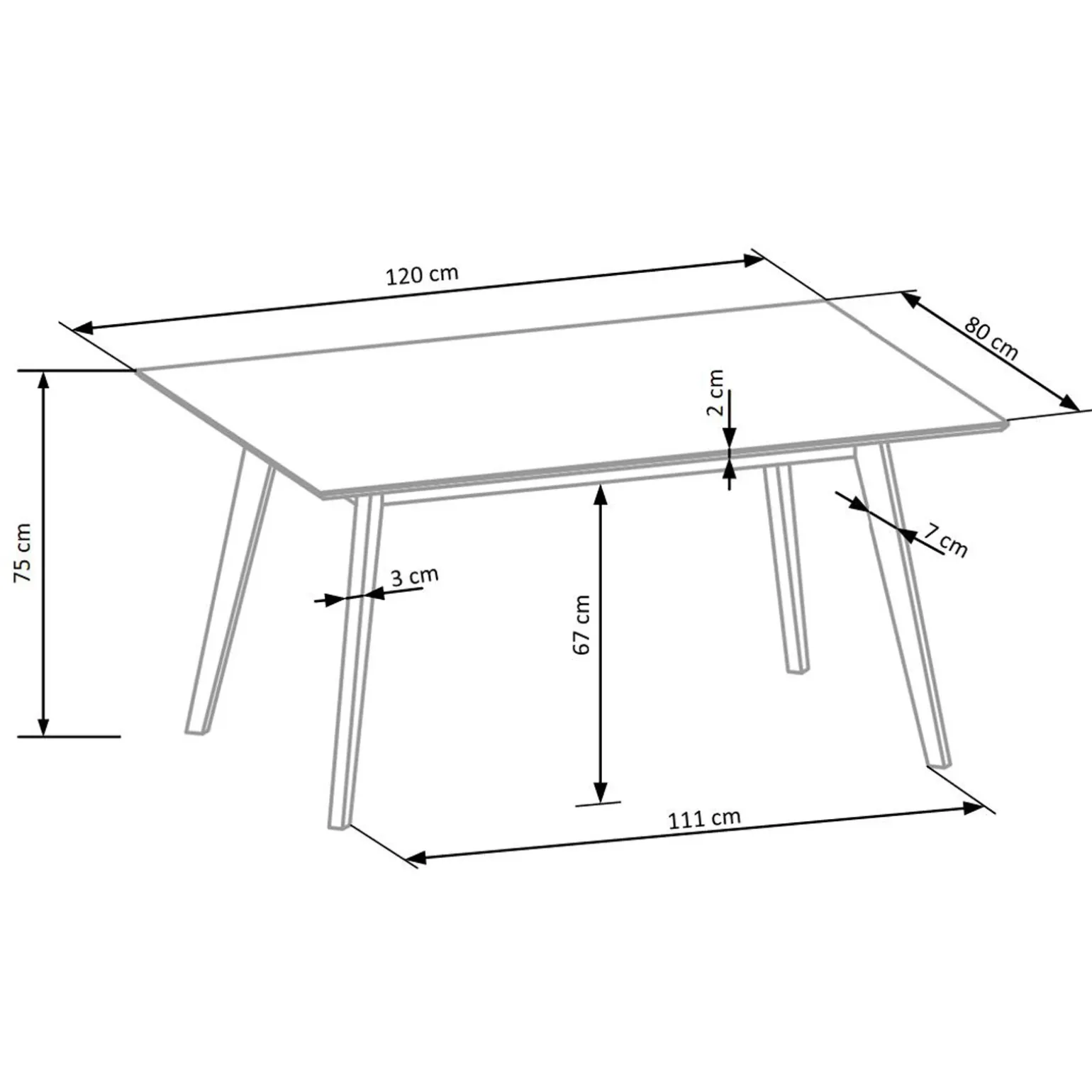 Set tavolo 120x80cm + 4 sedie moderno rovere cappuccino Arona