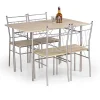 Set tavolo 110x75cm + 4 sedie rovere sonoma Kronos