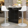 Sgabello bar design regolabile 82/103cm bianco Perry