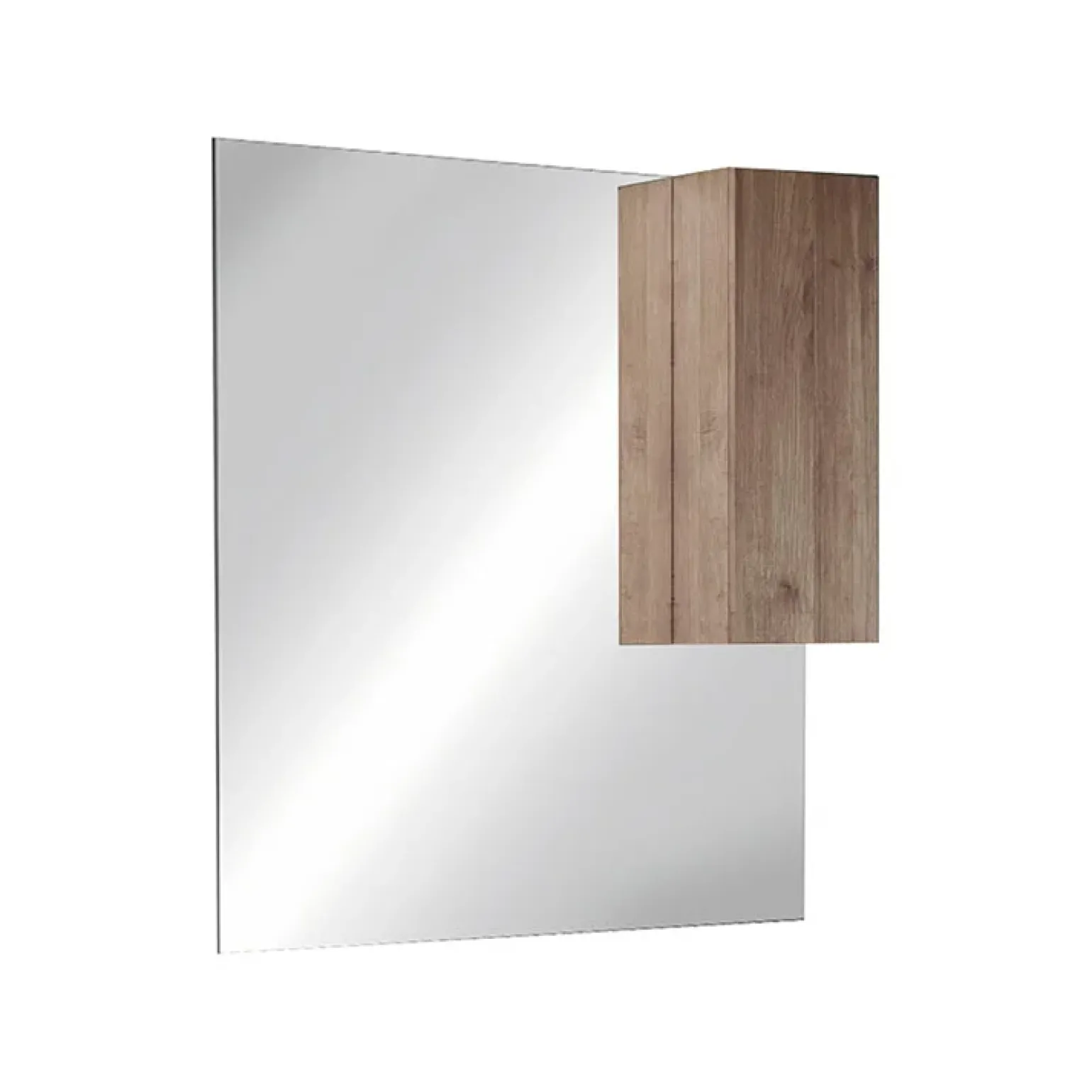 Specchiera bagno con led e pensile 80x110cm rovere Alvarez