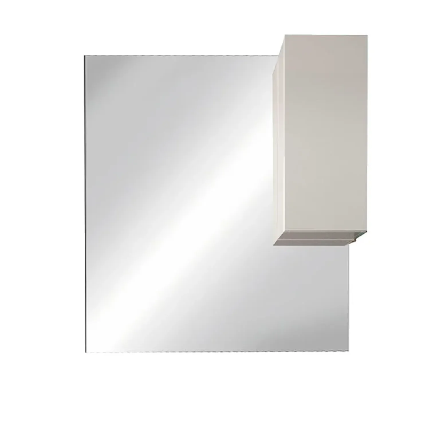 Specchiera bagno con led e pensile 120x110cm bianco lucido Minister