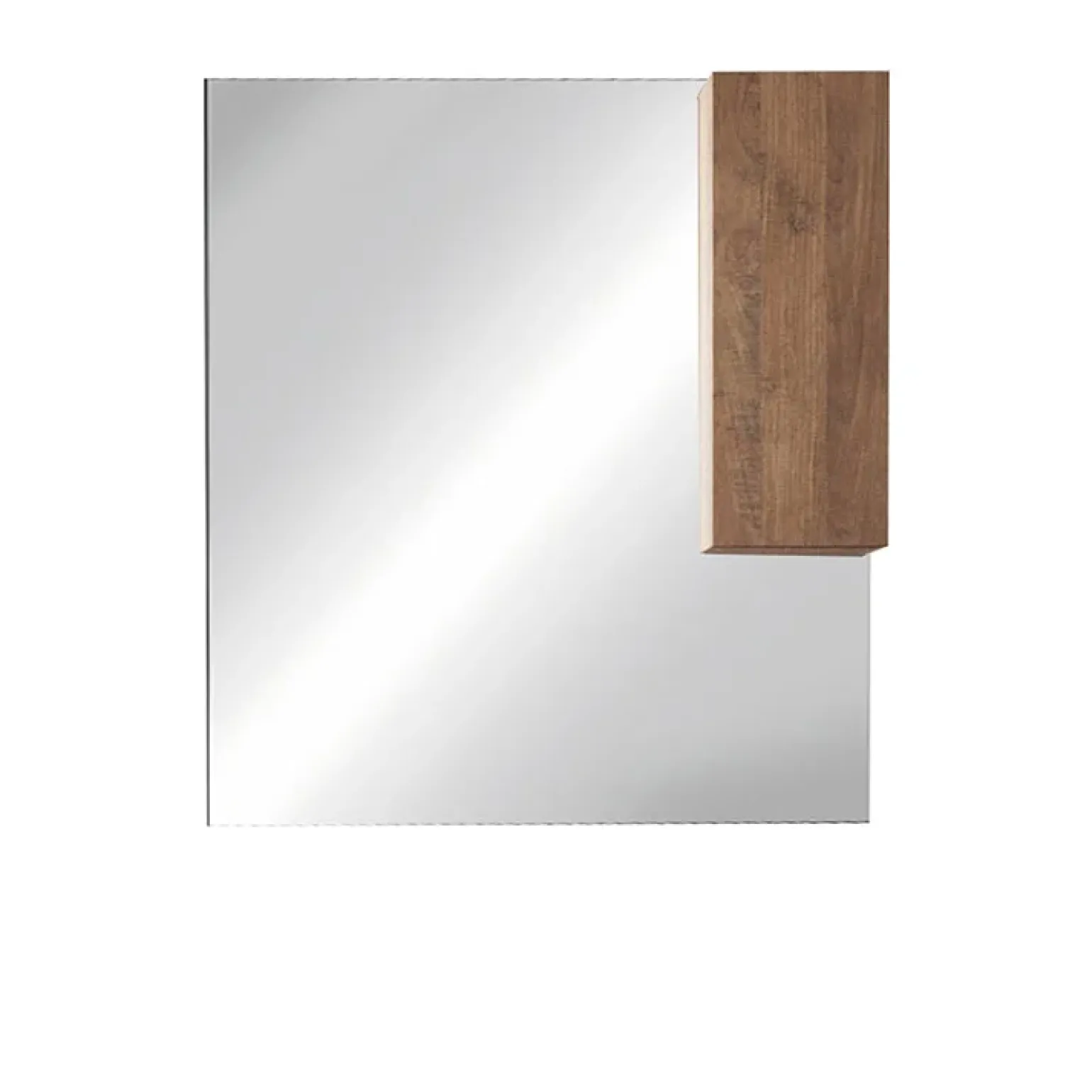 Specchiera 120x110cm bagno con led e pensile rovere Alvarez