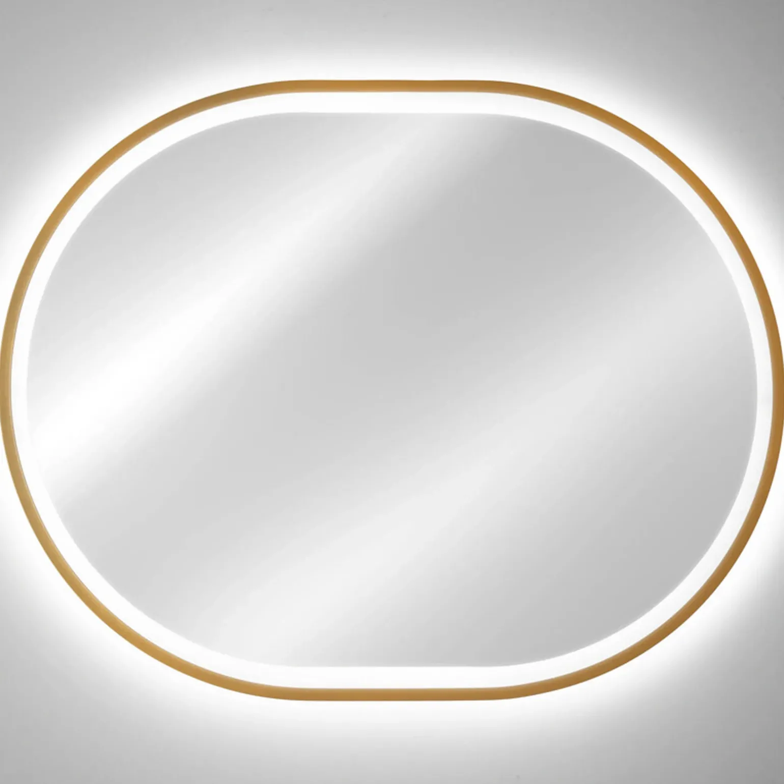 Specchio da parete con led 70x90cm dorato Glossy 3