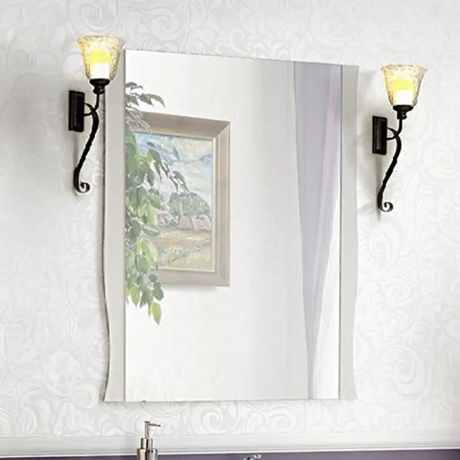 Specchio da parete 60x80cm bianco Brigit
