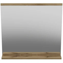Specchio da parete 60x57cm con mensola rovere Bully