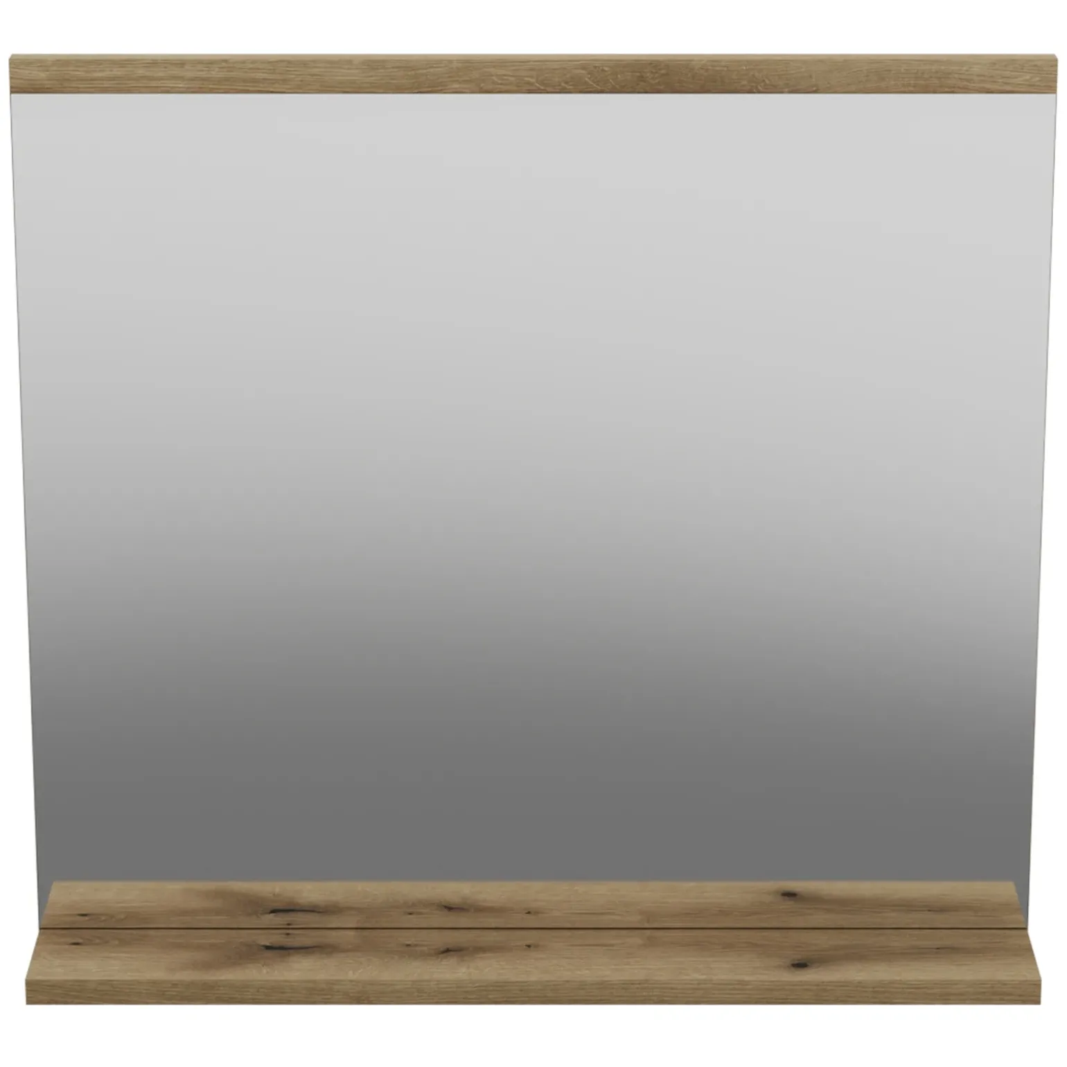 Specchio da parete 60x57cm con mensola rovere Bully