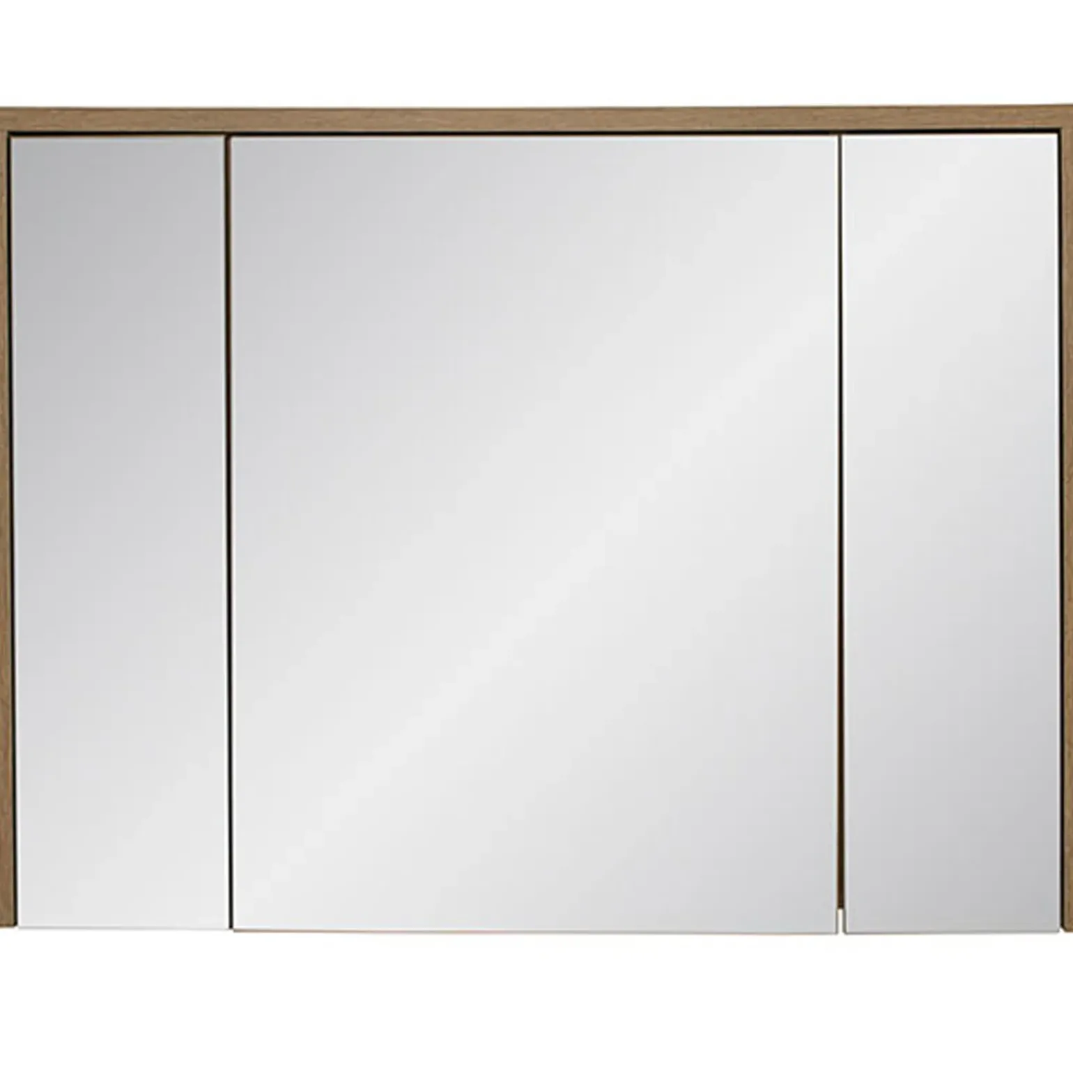 Specchio mobile contenitore 100x75cm 3 ante rovere Stony