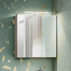 Specchio mobile contenitore 60x65cm grigio Serif
