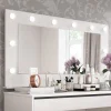 Specchio 120x67cm da parete per scrivania bianco opaco Eliana