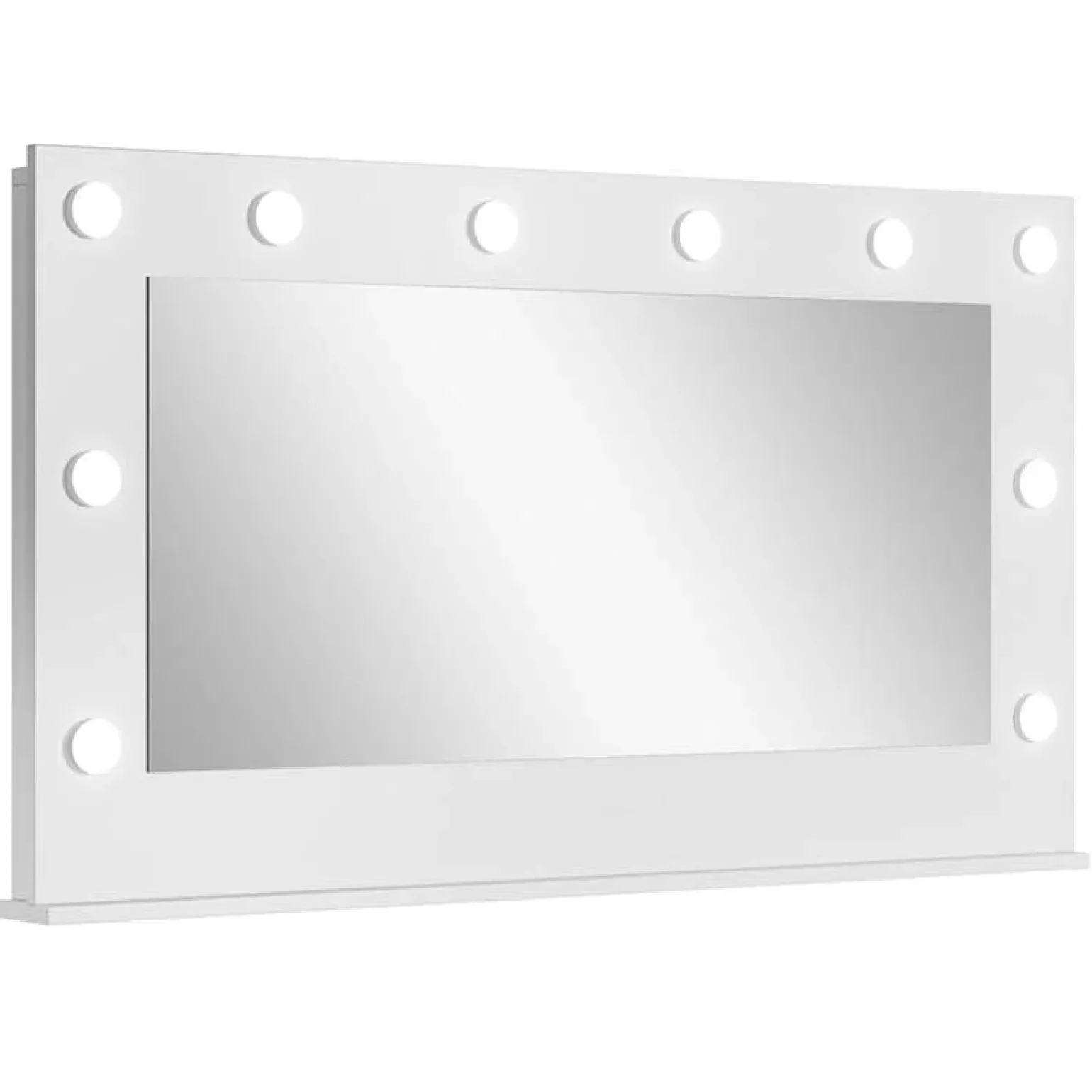 Specchio 120x67cm da parete per scrivania bianco opaco Eliana